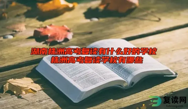 湖南株洲高考复读有什么好的学校 株洲高考复读学校有哪些