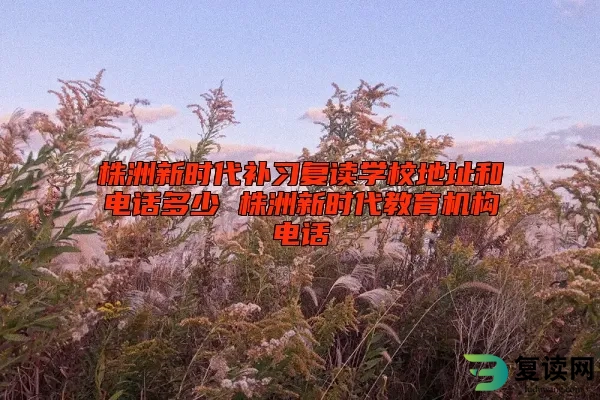 株洲新时代补习复读学校地址和电话多少 株洲新时代教育机构电话