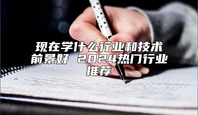 现在学什么行业和技术前景好 2024热门行业推荐