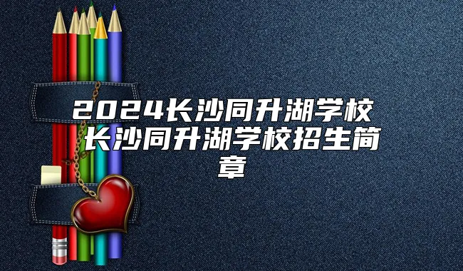 2024长沙同升湖学校 长沙同升湖学校招生简章