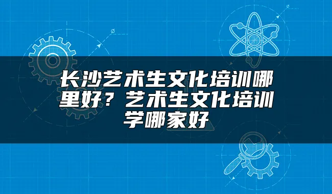 长沙艺术生文化培训哪里好？艺术生文化培训学哪家好