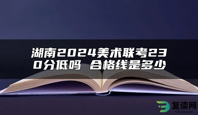 湖南2024美术联考230分低吗 合格线是多少