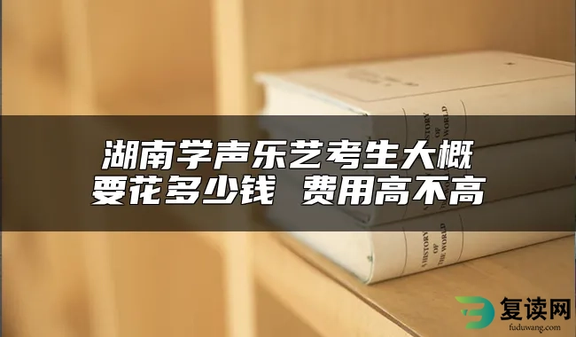 湖南学声乐艺考生大概要花多少钱 费用高不高