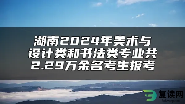 湖南2024年美术与设计类和书法类专业共2.29万余名考生报考