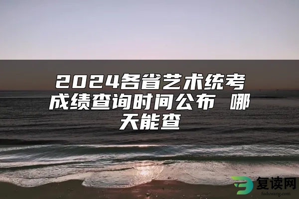 2024各省艺术统考成绩查询时间公布 哪天能查