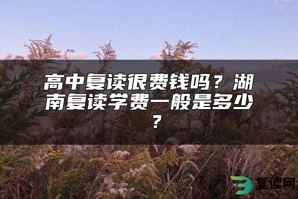 高中复读很费钱吗？湖南复读学费一般是多少 ？