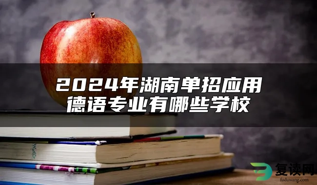 2024年湖南单招应用德语专业有哪些学校