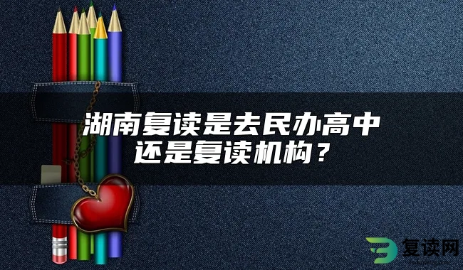 湖南复读是去民办高中还是复读机构？