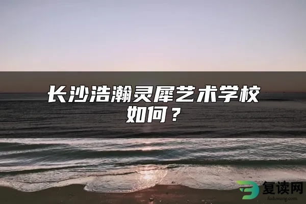 长沙浩瀚灵犀艺术学校如何？