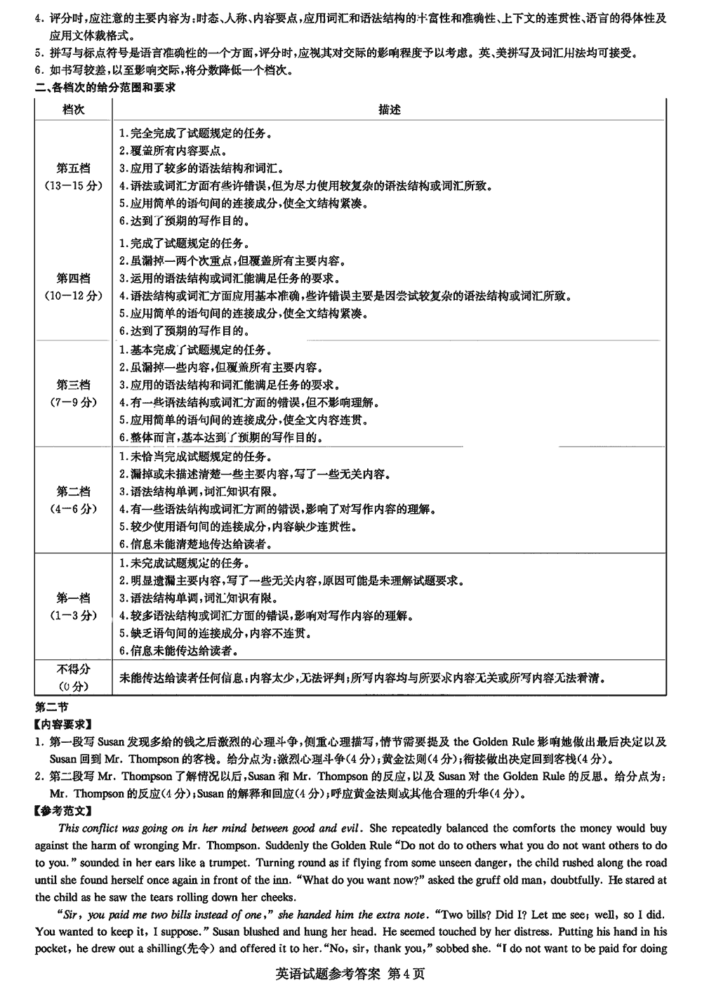 2024届湖南九校联盟高三第一次联考英语试题及答案