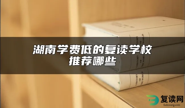 湖南学费低的复读学校推荐哪些