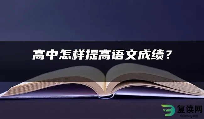 高中怎样提高语文成绩？ 