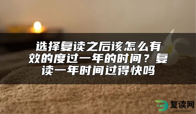 选择复读之后该怎么有效的度过一年的时间？复读一年时间过得快吗