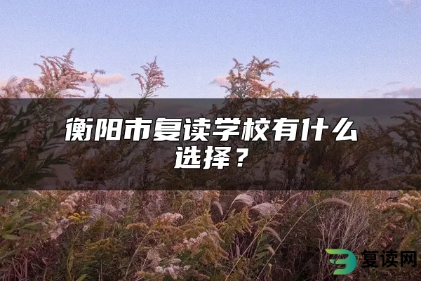 衡阳市复读学校有什么选择？