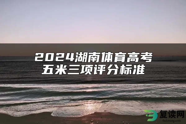 2024湖南体育高考五米三项评分标准