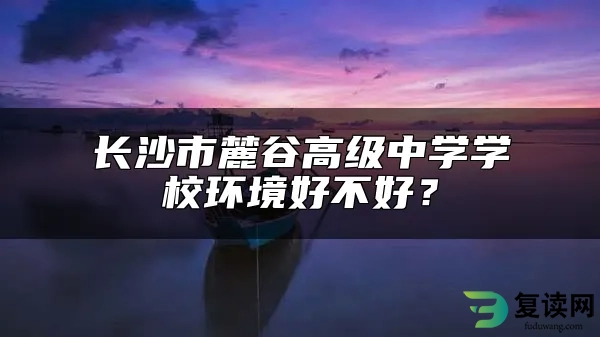 长沙市麓谷高级中学学校环境好不好？