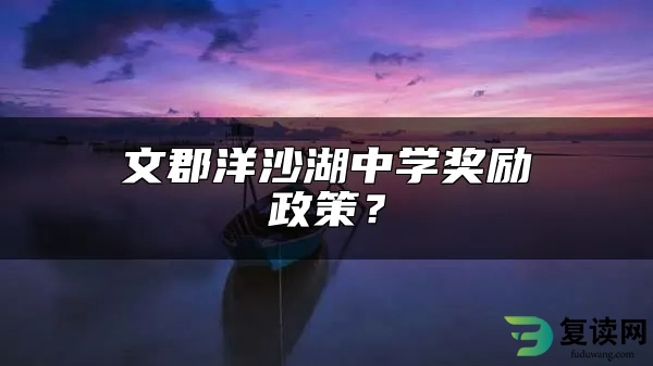 文郡洋沙湖中学奖励政策？