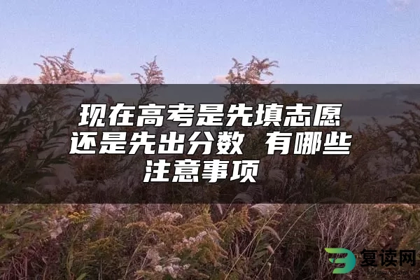 现在高考是先填志愿还是先出分数 有哪些注意事项 