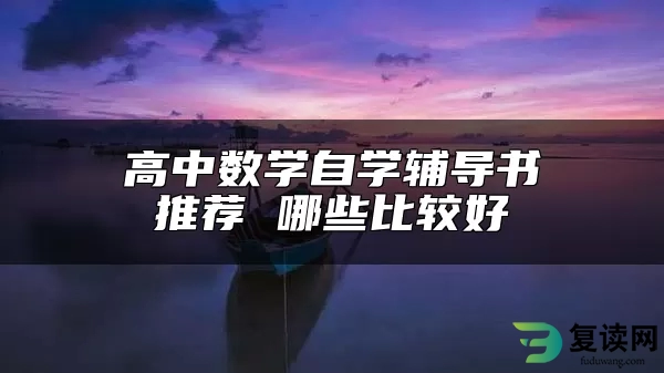 高中数学自学辅导书推荐 哪些比较好