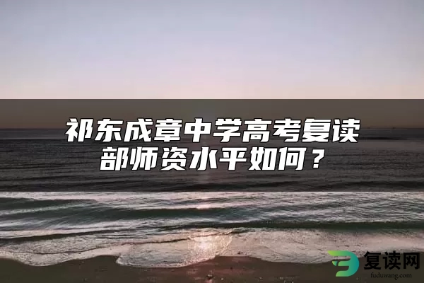 祁东成章中学高考复读部师资水平如何？