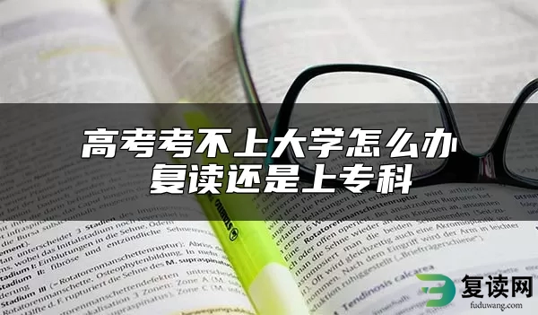 高考考不上大学怎么办 复读还是上专科