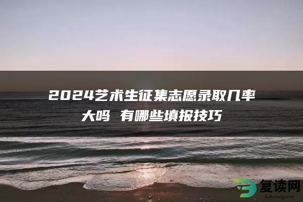 2024艺术生征集志愿录取几率大吗 有哪些填报技巧