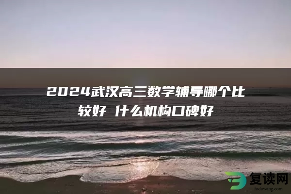 2024武汉高三数学辅导哪个比较好 什么机构口碑好