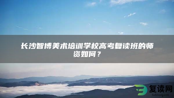 长沙智博美术培训学校高考复读班的师资如何？