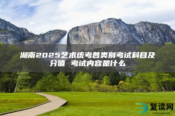 湖南2025艺术统考各类别考试科目及分值 考试内容是什么