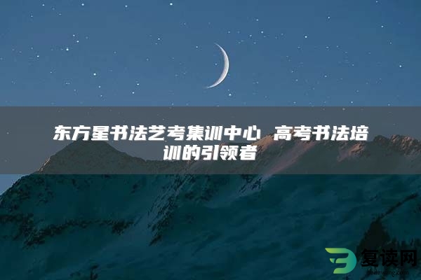 东方星书法艺考集训中心 高考书法培训的引领者