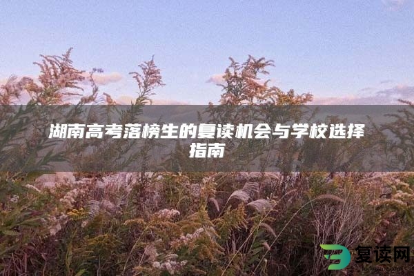 湖南高考落榜生的复读机会与学校选择指南