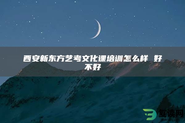 西安新东方艺考文化课培训怎么样 好不好